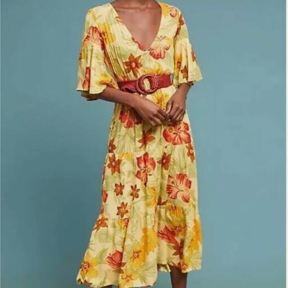 Faithfull the Brand Rios Floral Midi Dress - Picture 1 of 12
